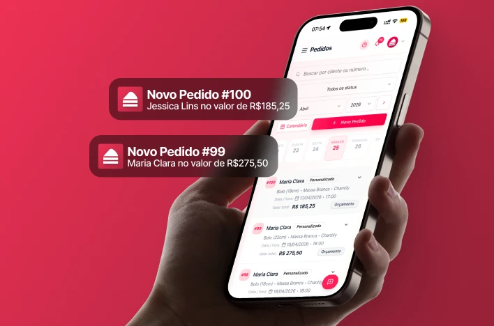 Notificações push do CakeFlow