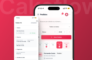Lista de pedidos do CakeFlow