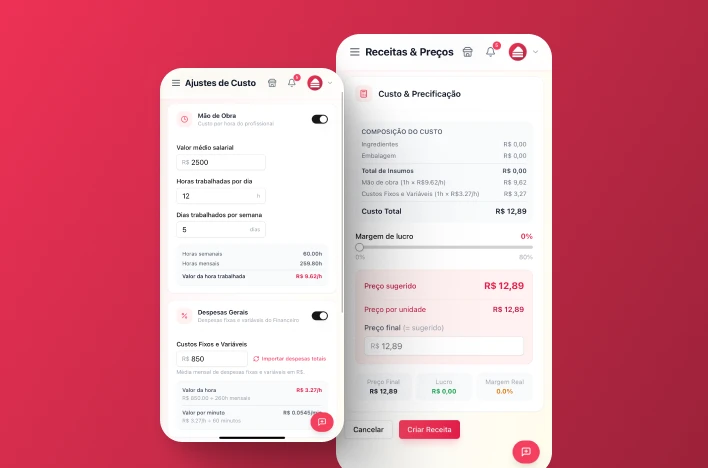 Precificação de produtos do CakeFlow